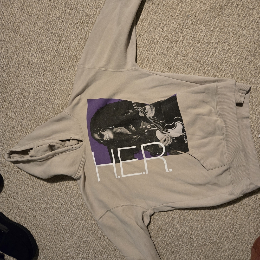 Graphic Beige Hoodie Unisex